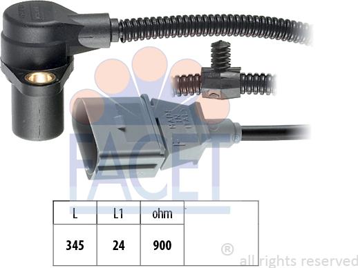 FACET 9.0287 - Capteur d'angle, vilebrequin cwaw.fr