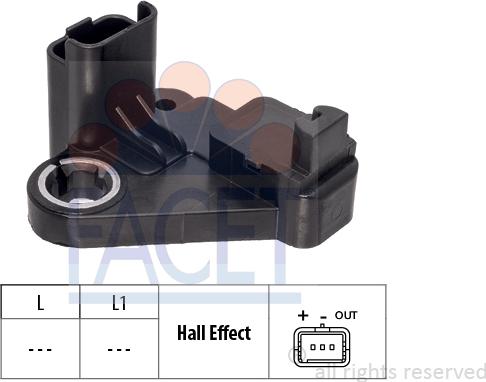 FACET 9.0743 - Capteur d'angle, vilebrequin cwaw.fr