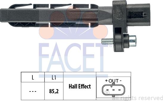 FACET 9.0758 - Capteur d'angle, vilebrequin cwaw.fr