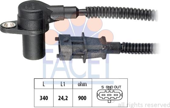 FACET 9.0753 - Capteur d'angle, vilebrequin cwaw.fr