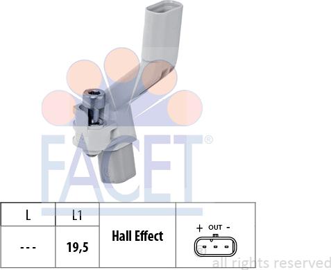 FACET 9.0708 - Capteur d'angle, vilebrequin cwaw.fr