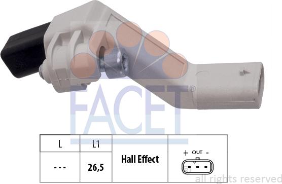 FACET 9.0772 - Capteur d'angle, vilebrequin cwaw.fr