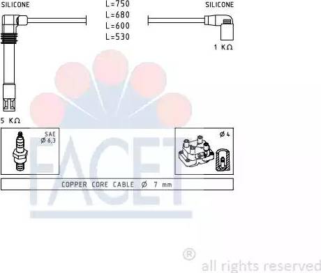 FACET 4.9468 - Kit de câbles d'allumage cwaw.fr