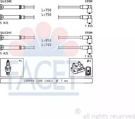 FACET 4.9694 - Kit de câbles d'allumage cwaw.fr