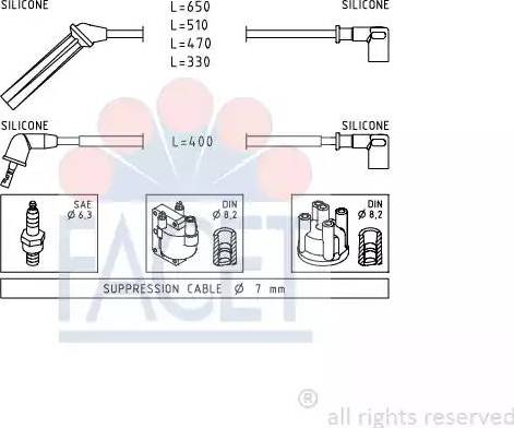 FACET 4.9138 - Kit de câbles d'allumage cwaw.fr