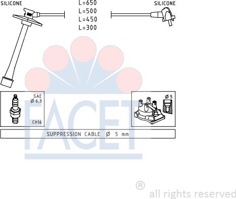 FACET 4.9793 - Kit de câbles d'allumage cwaw.fr