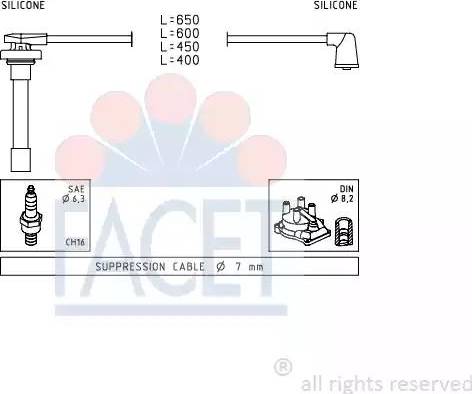 FACET 4.9714 - Kit de câbles d'allumage cwaw.fr