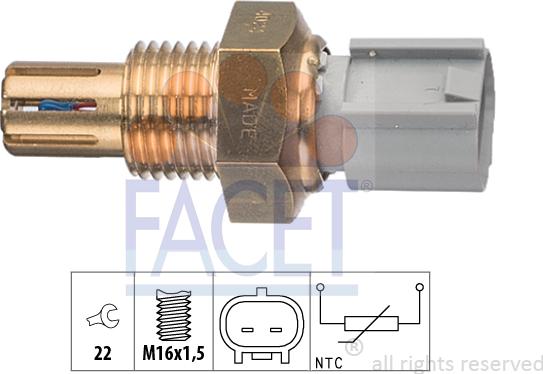 FACET 10.4024 - Capteur, température de l'air d'admission cwaw.fr