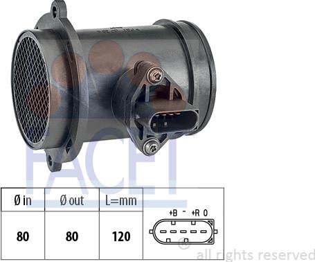 FACET 10.1443 - Débitmètre de masse d'air cwaw.fr