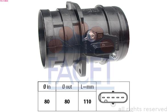 FACET 10.1403 - Débitmètre de masse d'air cwaw.fr