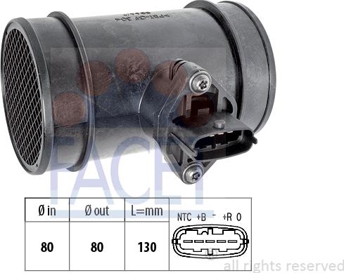 FACET 10.1034 - Débitmètre de masse d'air cwaw.fr