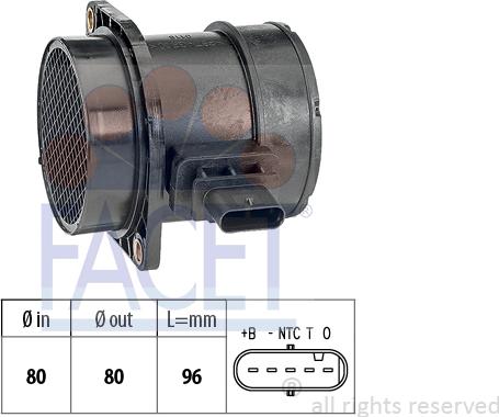 FACET 10.1376 - Débitmètre de masse d'air cwaw.fr