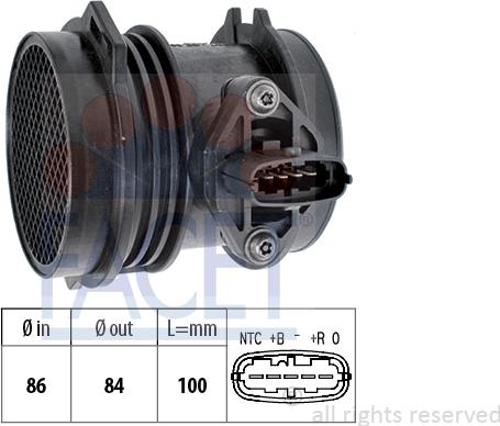 FACET 10.1256 - Débitmètre de masse d'air cwaw.fr