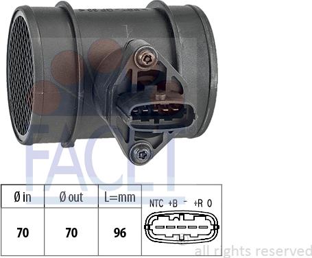 FACET 10.1264 - Débitmètre de masse d'air cwaw.fr