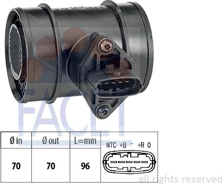 FACET 10.1289 - Débitmètre de masse d'air cwaw.fr