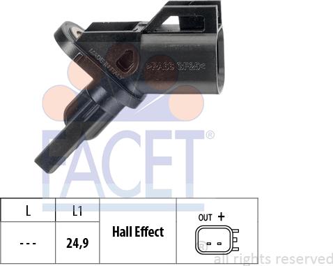 FACET 21.0005 - Capteur, vitesse de roue cwaw.fr