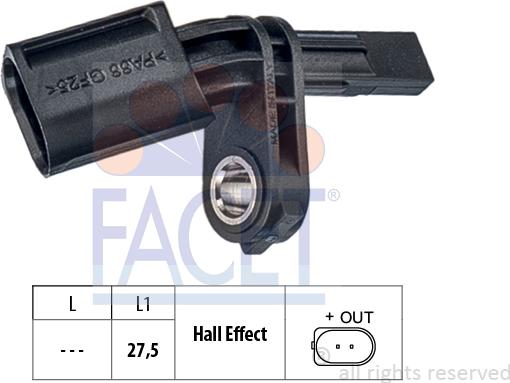 FACET 21.0173 - Capteur, vitesse de roue cwaw.fr