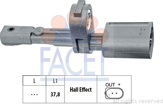 FACET 21.0134 - Capteur, vitesse de roue cwaw.fr