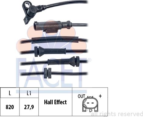 FACET 21.0128 - Capteur, vitesse de roue cwaw.fr