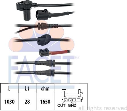 FACET 21.2124 - Capteur, vitesse de roue cwaw.fr
