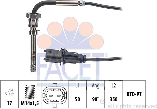 FACET 22.0092 - Capteur, température des gaz cwaw.fr