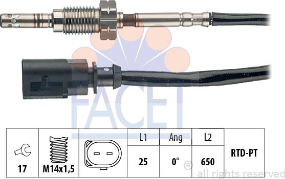 FACET 22.0049 - Capteur, température des gaz cwaw.fr