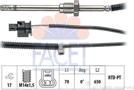 FACET 22.0069 - Capteur, température des gaz cwaw.fr