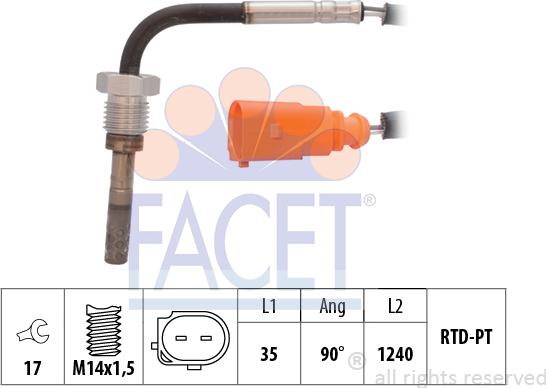 FACET 22.0061 - Capteur, température des gaz cwaw.fr