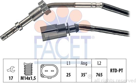 FACET 22.0003 - Capteur, température des gaz cwaw.fr