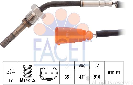 FACET 22.0016 - Capteur, température des gaz cwaw.fr