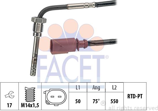 FACET 22.0018 - Capteur, température des gaz cwaw.fr