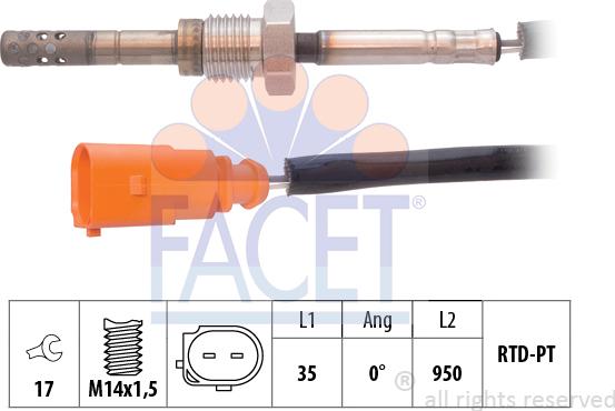 FACET 22.0021 - Capteur, température des gaz cwaw.fr