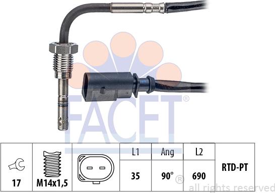 FACET 22.0145 - Capteur, température des gaz cwaw.fr