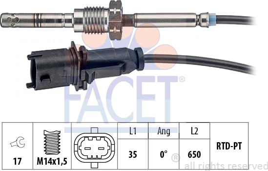 FACET 22.0164 - Capteur, température des gaz cwaw.fr