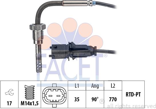FACET 22.0161 - Capteur, température des gaz cwaw.fr
