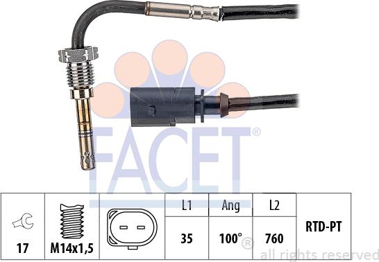 FACET 22.0314 - Capteur, température des gaz cwaw.fr