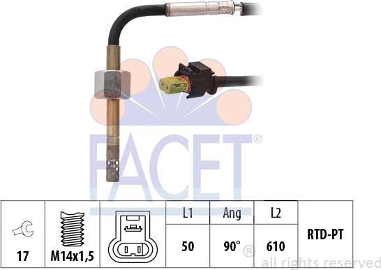 FACET 22.0338 - Capteur, température des gaz cwaw.fr