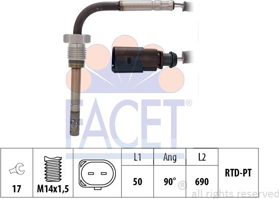 FACET 22.0290 - Capteur, température des gaz cwaw.fr