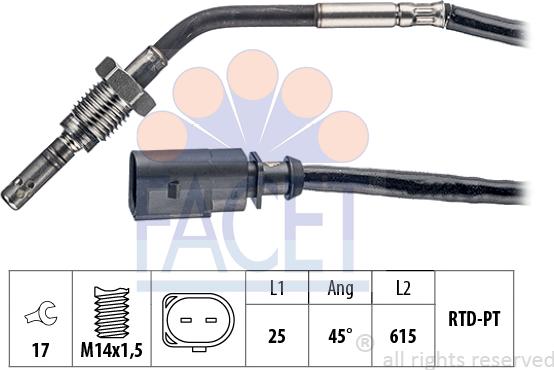 FACET 22.0244 - Capteur, température des gaz cwaw.fr