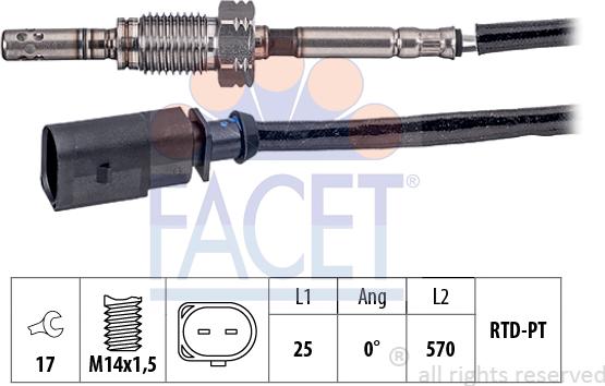 FACET 22.0241 - Capteur, température des gaz cwaw.fr