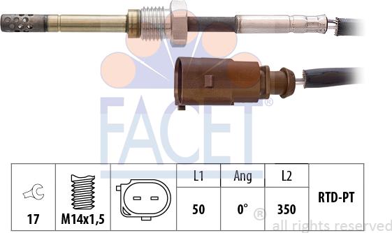 FACET 22.0264 - Capteur, température des gaz cwaw.fr