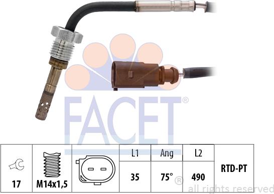 FACET 22.0265 - Capteur, température des gaz cwaw.fr