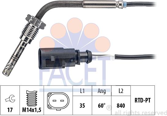 FACET 22.0205 - Capteur, température des gaz cwaw.fr