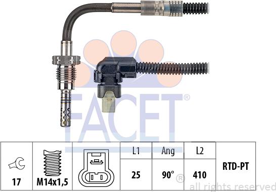 FACET 22.0215 - Capteur, température des gaz cwaw.fr