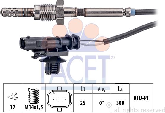 FACET 22.0216 - Capteur, température des gaz cwaw.fr