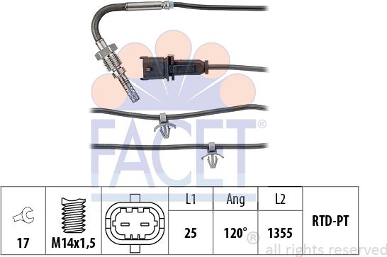 FACET 22.0230 - Capteur, température des gaz cwaw.fr