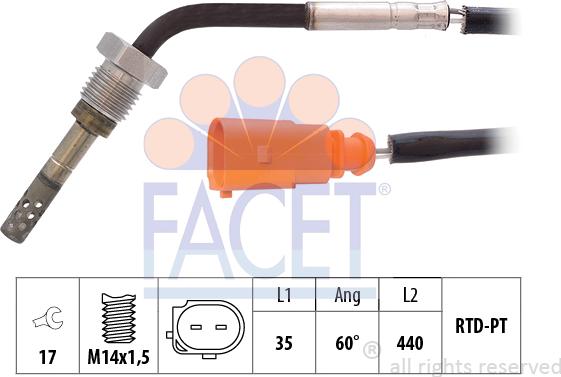 FACET 22.0276 - Capteur, température des gaz cwaw.fr