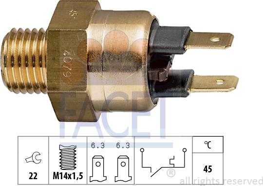 FACET 7.4079 - Sonde de température, liquide de refroidissement cwaw.fr