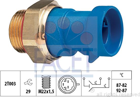 FACET 7.5642 - Interrupteur de température, ventilateur de radiateur cwaw.fr