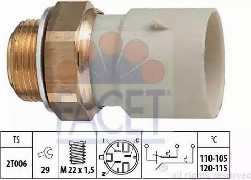 FACET 7.5657 - Interrupteur de température, ventilateur de radiateur cwaw.fr